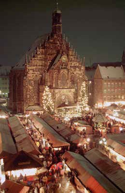 Nürnberger Christkindlmarkt bei Nacht
